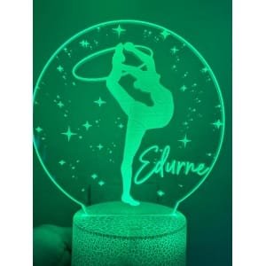 Lámpara de metacrilato grabada con nombre y personaje, regalo personalizado para niños y adultos