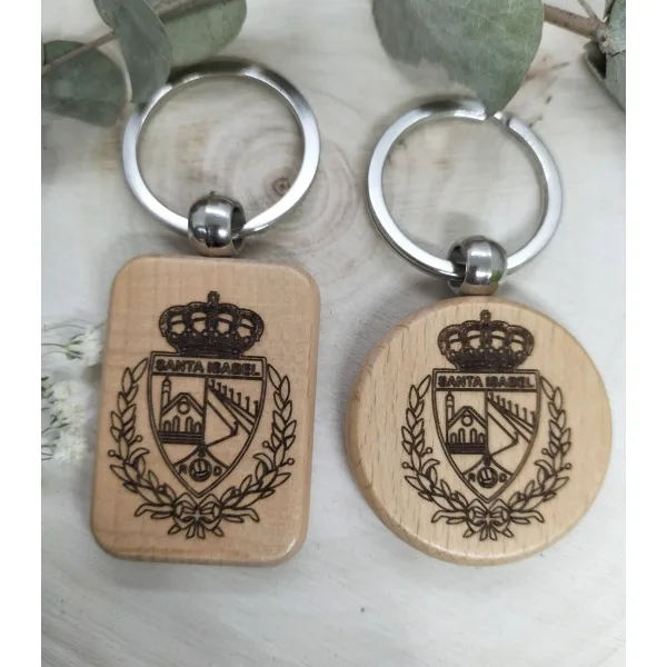 Llavero de Madera RSD Santa Isabel Grabado a Láser