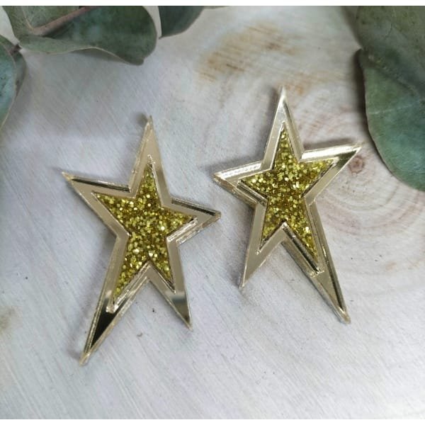 Pendientes Metacrilato Stars varios colores