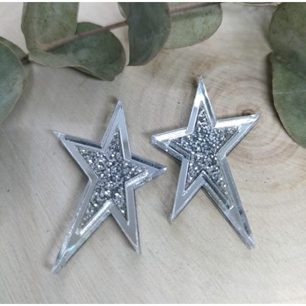 Pendientes Metacrilato Stars varios colores