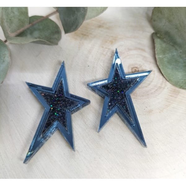 Pendientes Metacrilato Stars varios colores