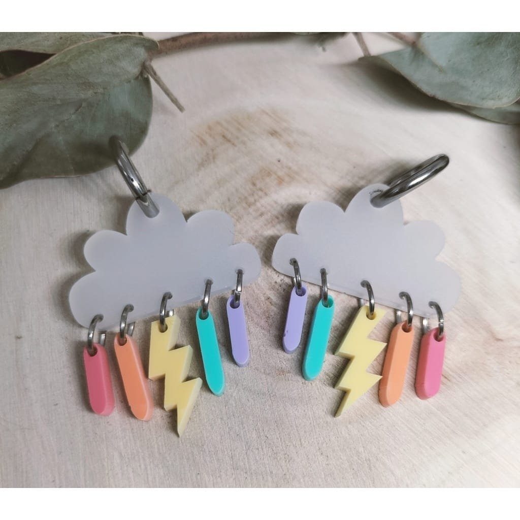 Pendientes Metacrilato Lluvia de Colores