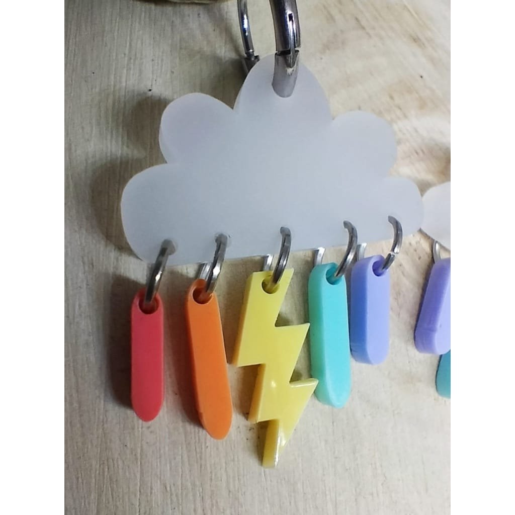 Pendientes Metacrilato Lluvia de Colore