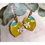 Pendientes Metacrilato de Limones con Efecto Espejo