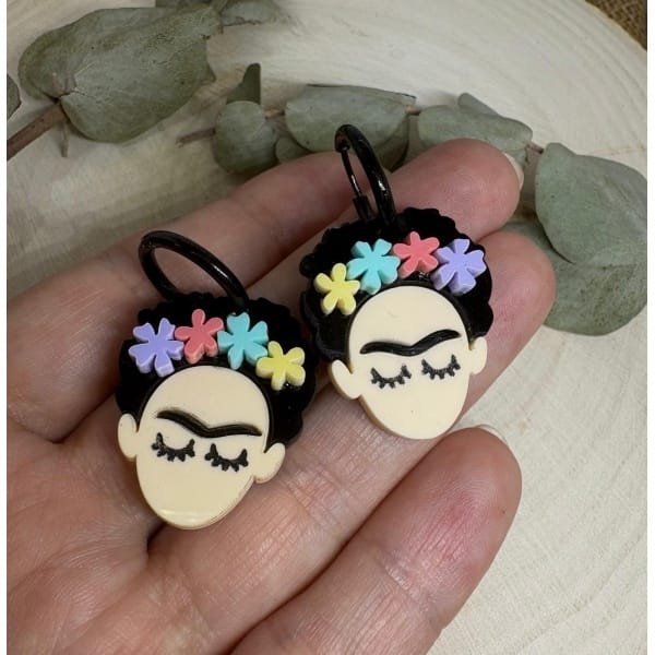 Pendientes Frida Kahlo - Imagen 2